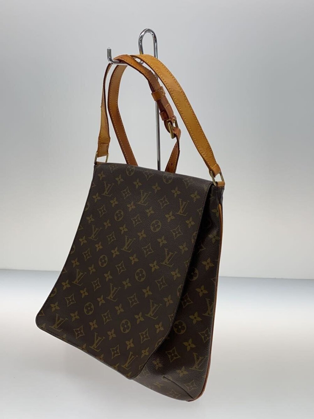 Louis Vuitton Canvas Monogram Bag Long Brown Shoulder Musette Salsa Brown